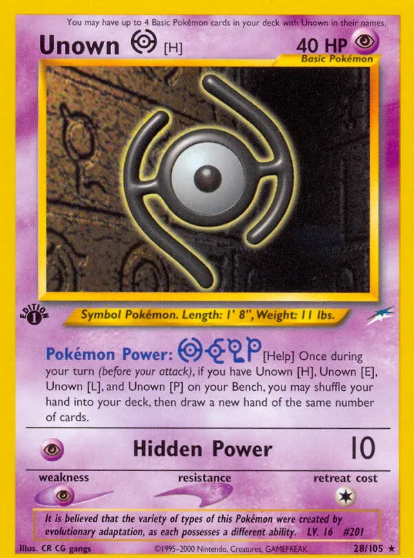 Unown — Neo Destiny — Pokemon