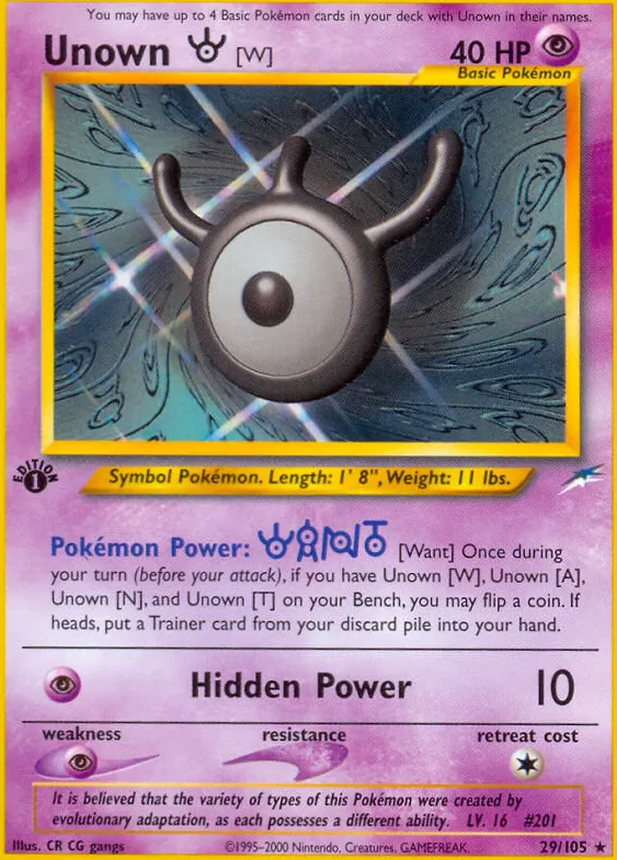 Unown — Neo Destiny — Pokemon