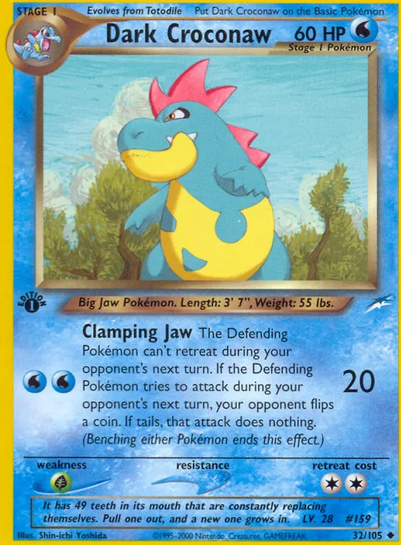 Dark Croconaw — Neo Destiny — Pokemon