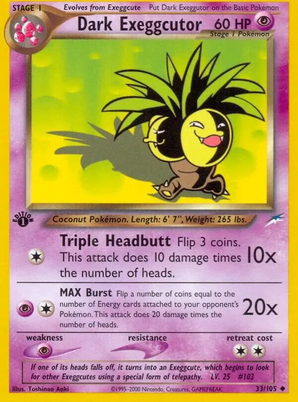 Dark Exeggcutor — Neo Destiny — Pokemon