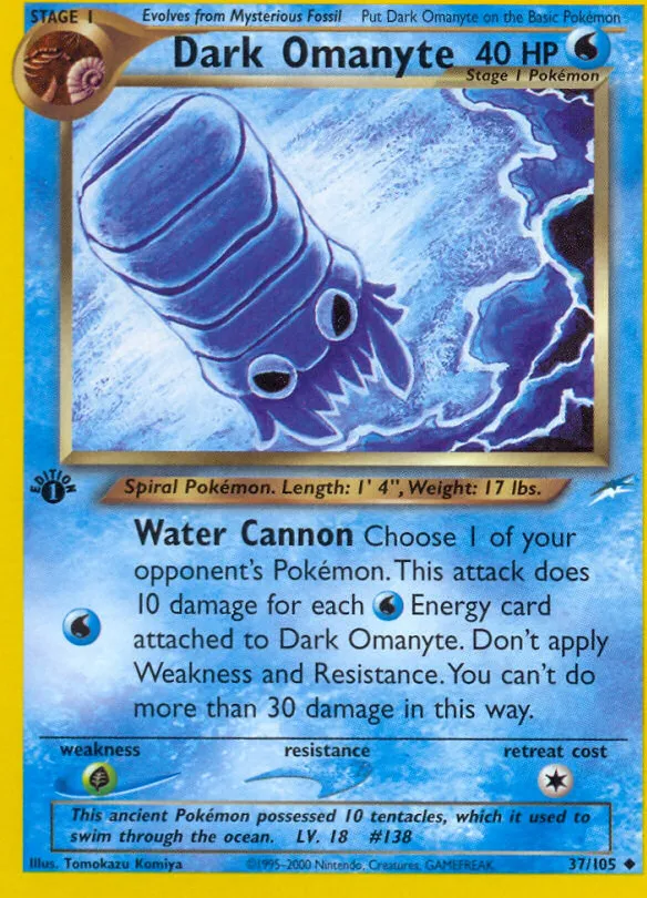 Dark Omanyte — Neo Destiny — Pokémon