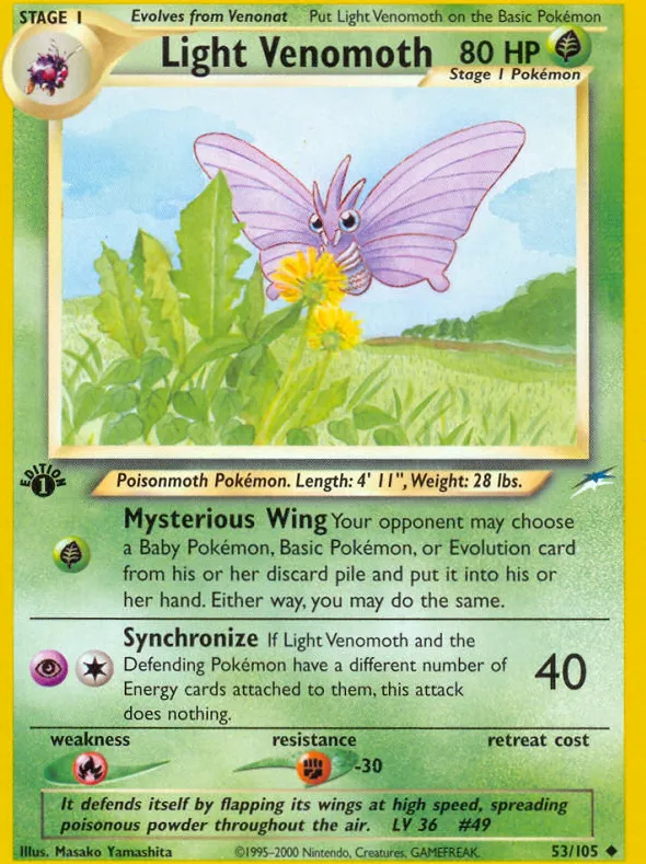 Light Venomoth — Neo Destiny — Pokémon