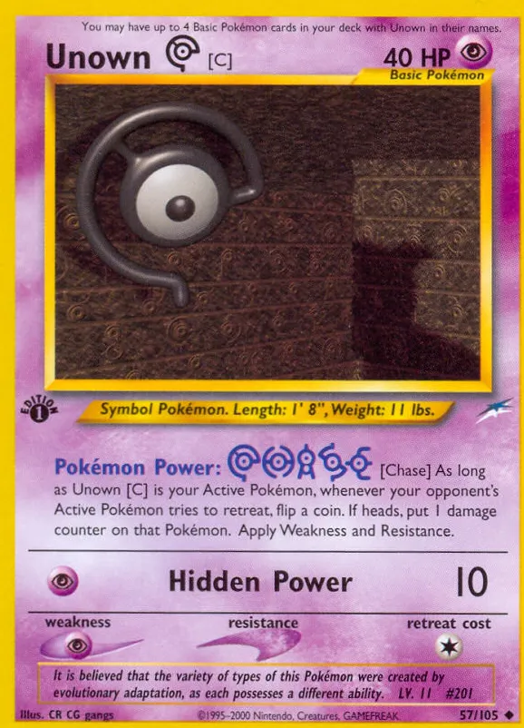 Unown — Neo Destiny — Pokemon