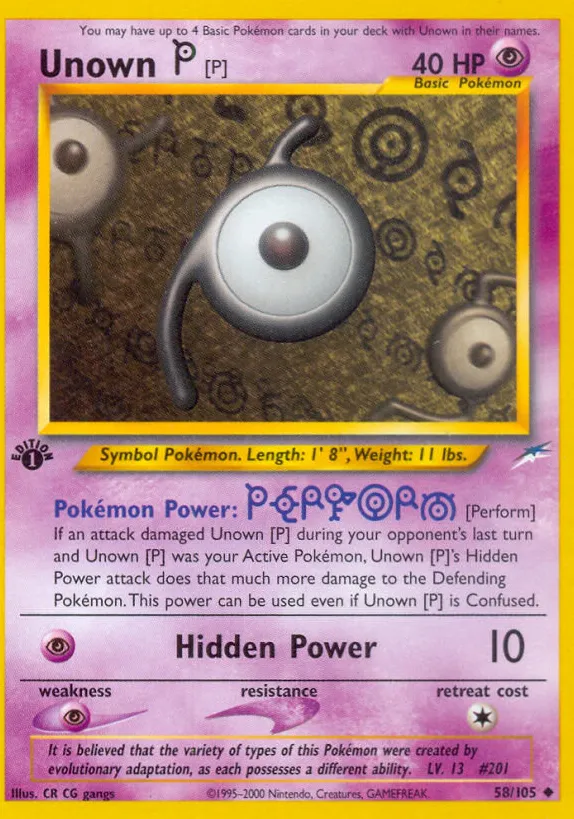 Unown — Neo Destiny — Pokemon