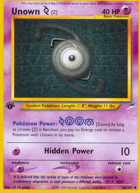 Unown — Neo Destiny — Pokémon