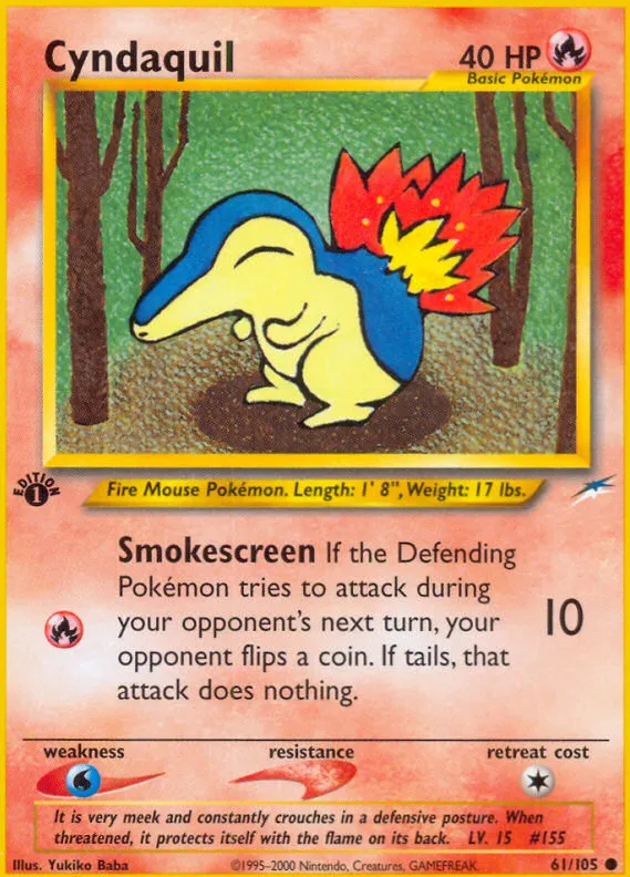 Cyndaquil — Neo Destiny — Pokemon