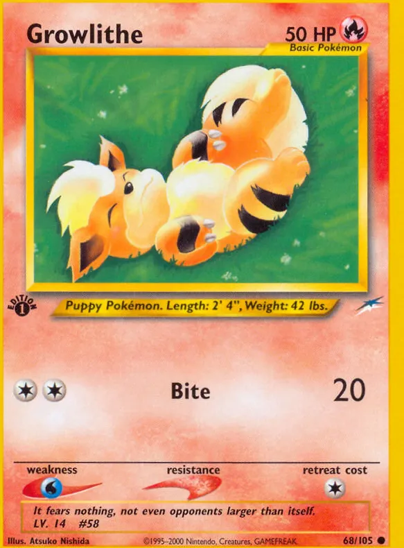 Growlithe — Neo Destiny — Pokémon