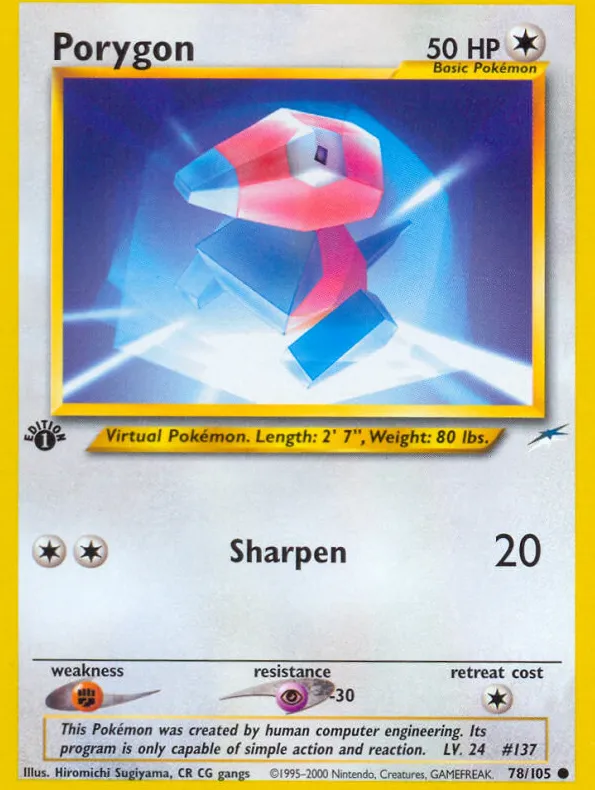 Porygon — Neo Destiny — Pokemon