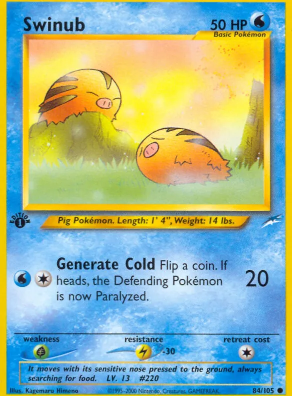 Swinub — Neo Destiny — Pokemon