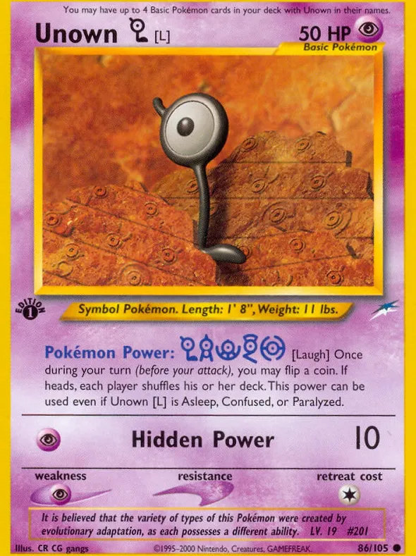Unown — Neo Destiny — Pokemon