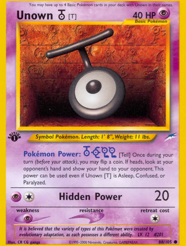 Unown — Neo Destiny — Pokemon