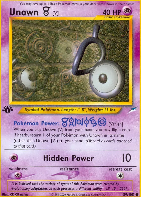 Unown — Neo Destiny — Pokemon