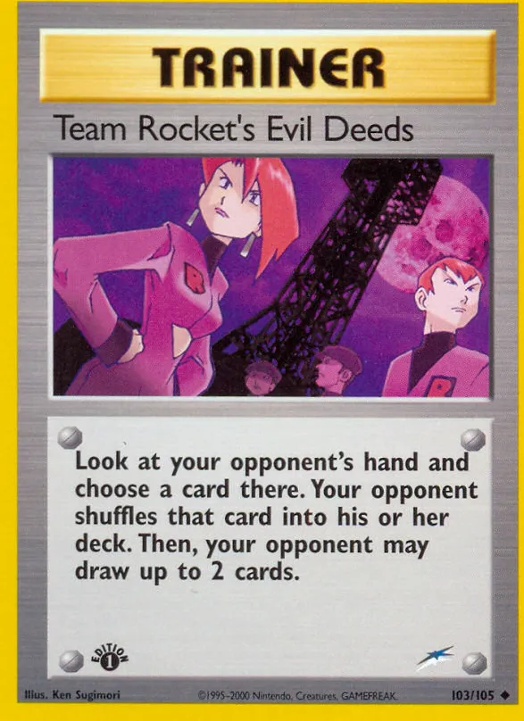 Team Rocket's Evil Deeds — Neo Destiny — Pokemon