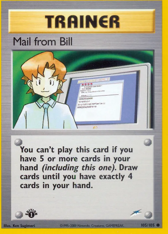 Mail from Bill — Neo Destiny — Pokémon