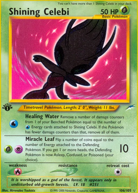 Shining Celebi — Neo Destiny — Pokemon