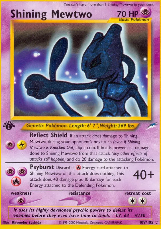 Mewtwo brillant — Neo Destiny — Pokemon