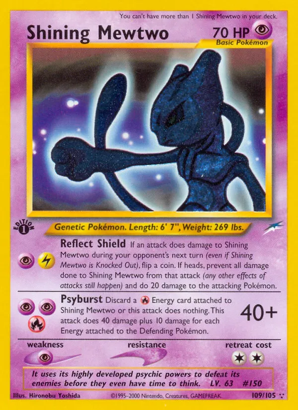 Mewtwo brillant — Neo Destiny — Pokemon