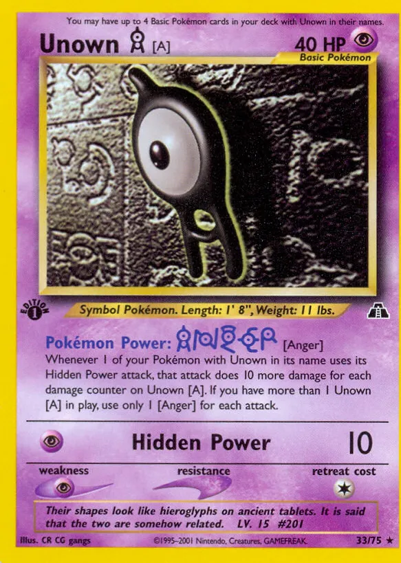 Unown — Neo Discovery — Pokemon