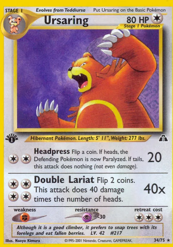 Ursaring — Neo Discovery — Pokémon