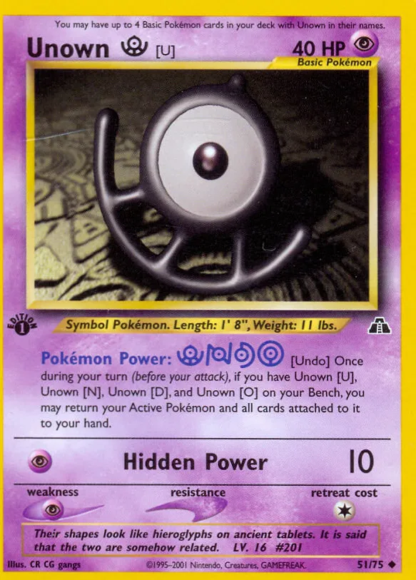 Unown — Neo Discovery — Pokemon