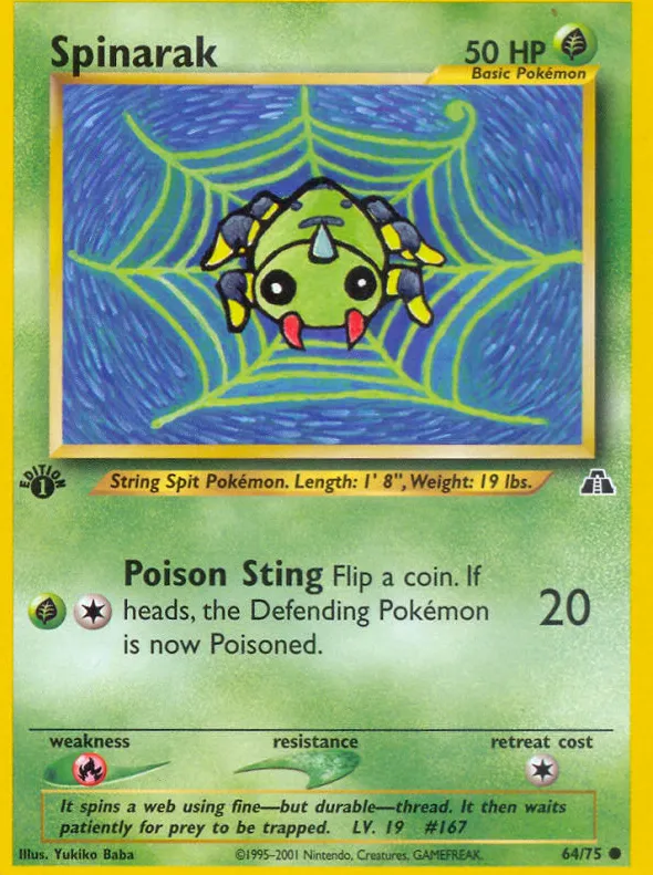 Spinarak — Neo Discovery — Pokemon