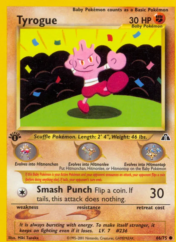 Tyrogue — Neo Discovery — Pokemon