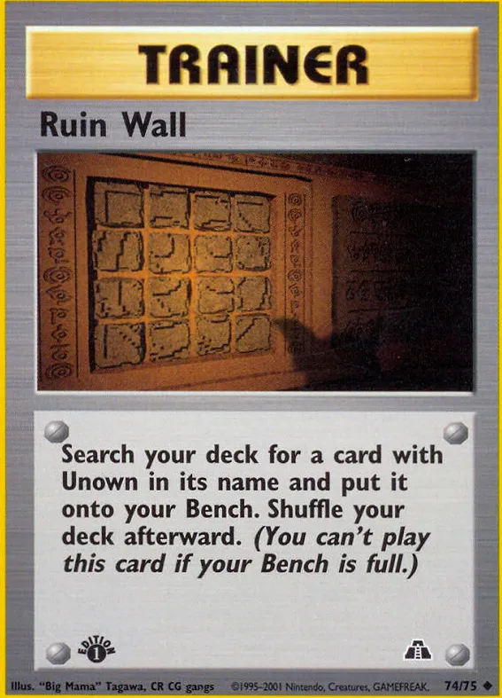 Ruin Wall — Neo Discovery — Pokemon