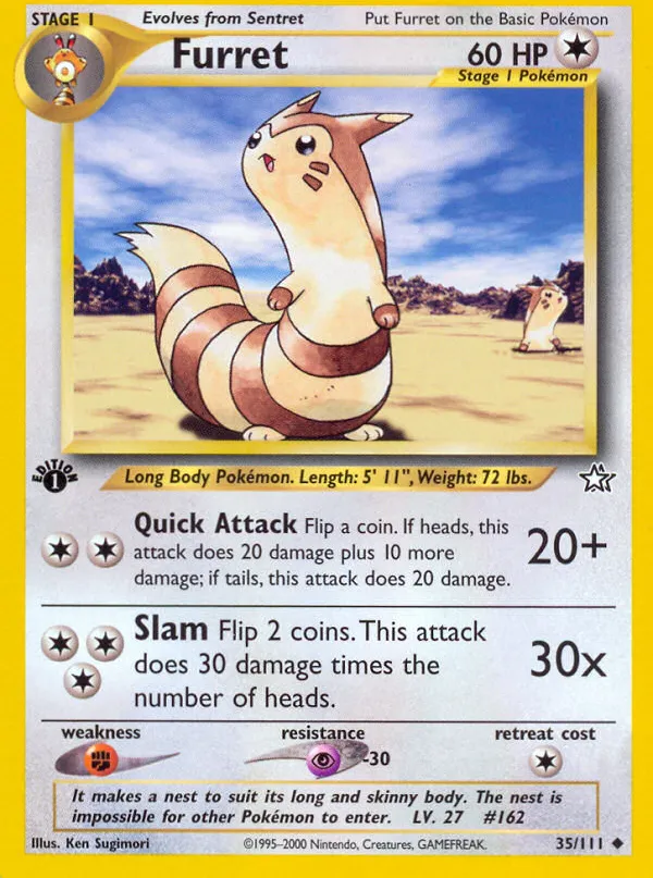 Furret — Neo Genesis — Pokemon