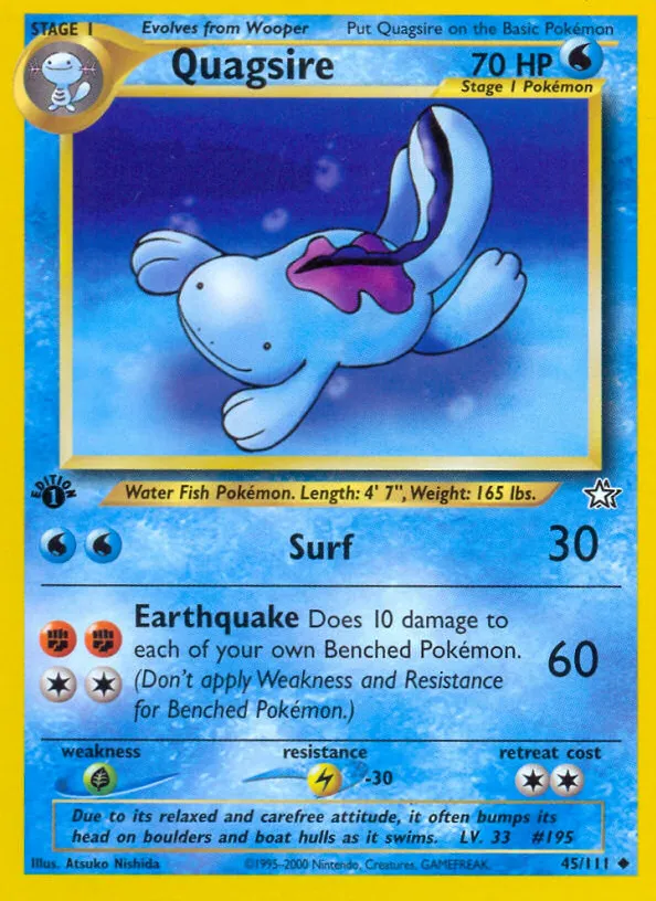 Quagsire — Neo Genesis — Pokemon