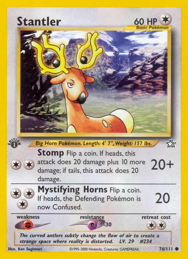 Stantler — Neo Genesis — Pokemon