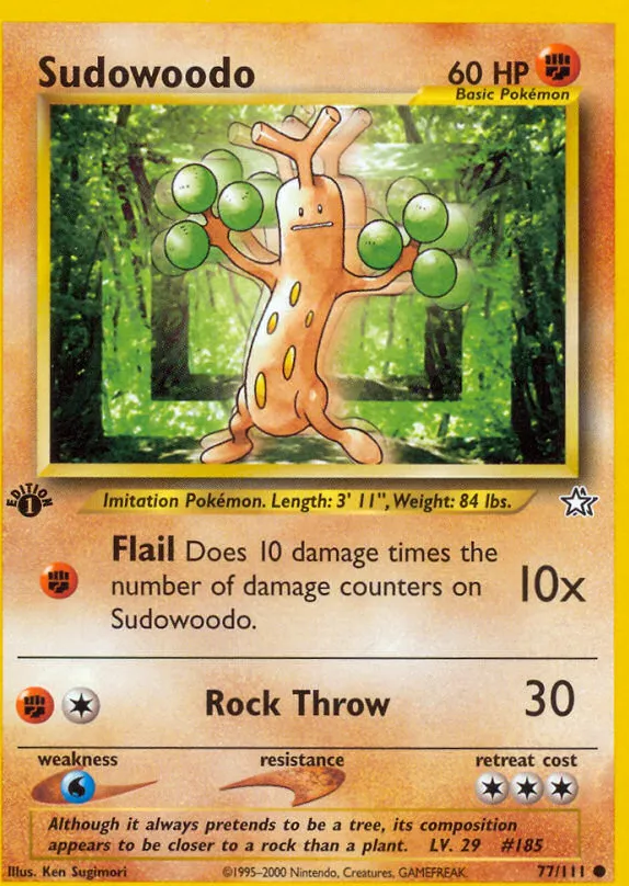 Sudowoodo — Neo Genesis — Pokémon