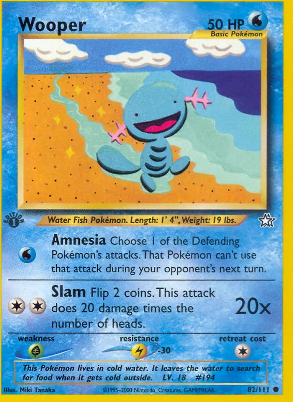 Wooper from Neo Genesis - Pokemon