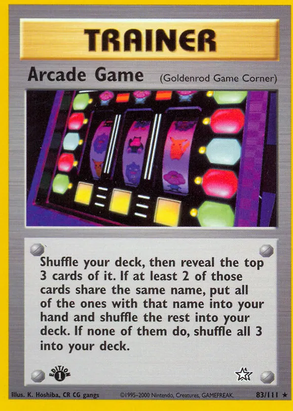 Arcade Game — Neo Genesis — Pokemon