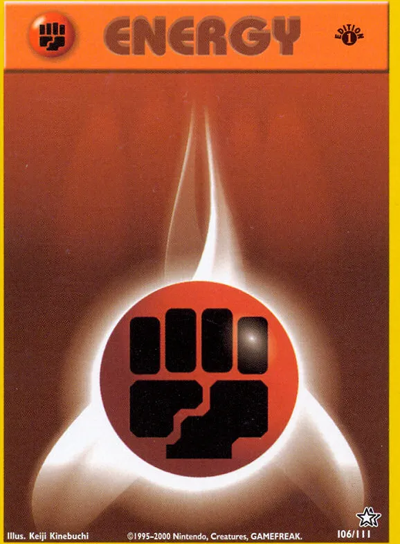 Fighting Energy — Neo Genesis — Pokemon