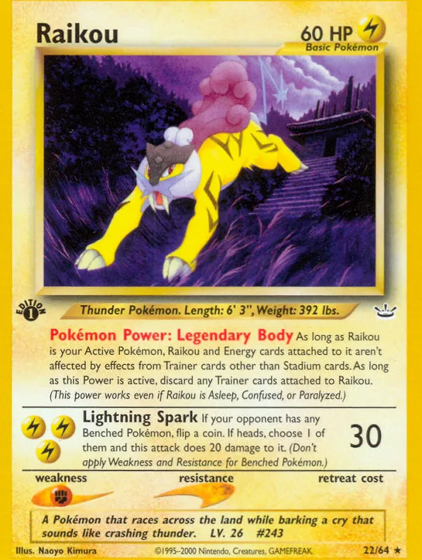 Raikou — Neo Revelation — Pokémon