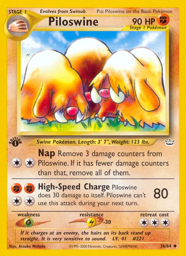 Piloswine — Neo Revelation — Pokémon