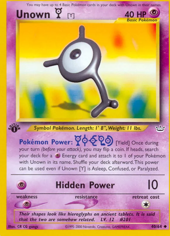Unown — Neo Revelation — Pokémon