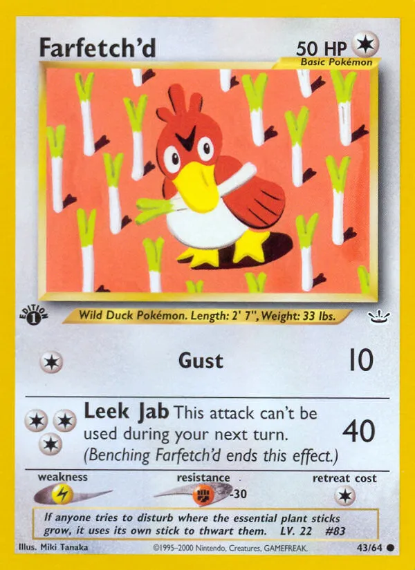 Farfetch'd — Neo Revelation — Pokémon