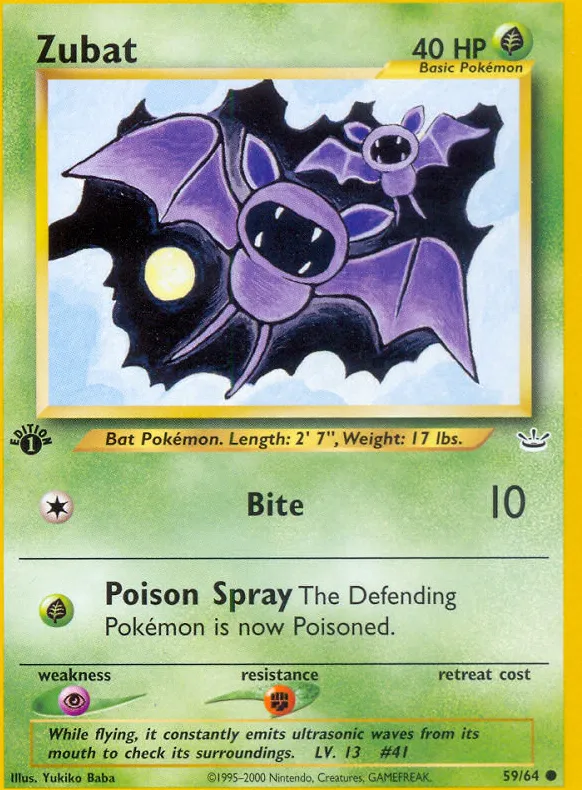 Zubat — Neo Revelation — Pokémon