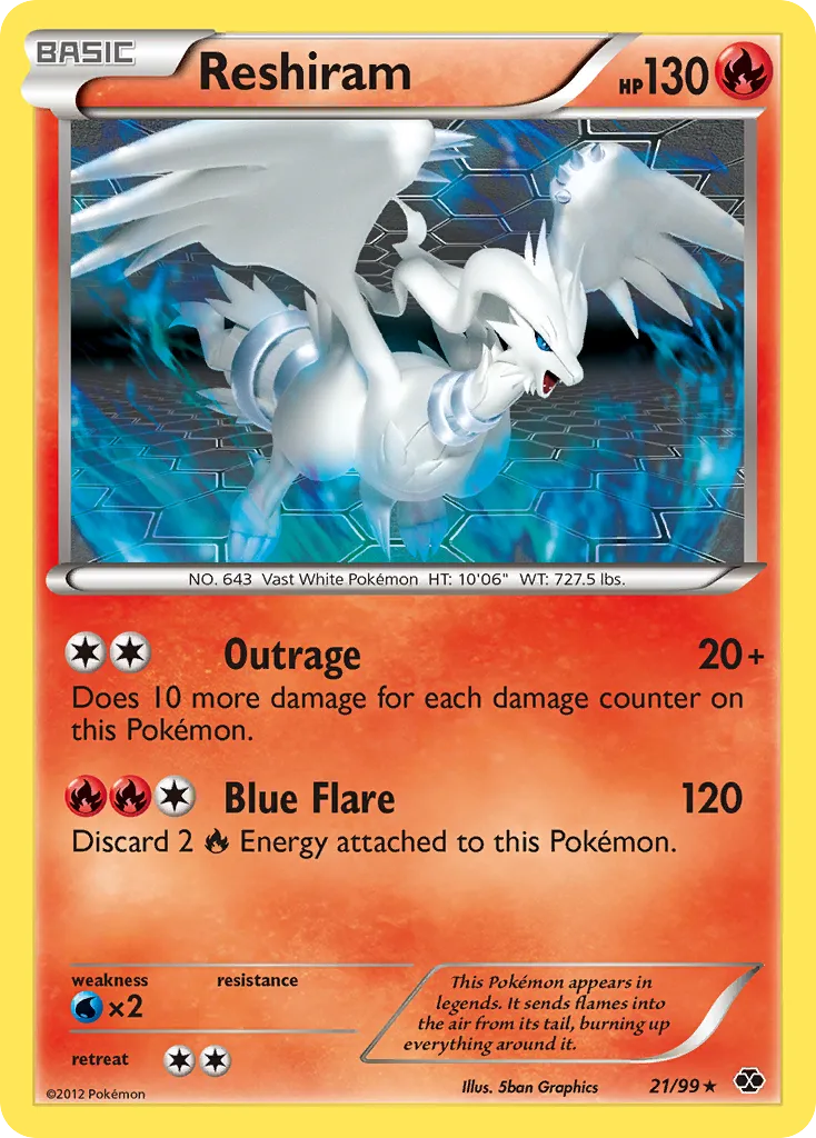 Reshiram — Next Destinies — Pokemon