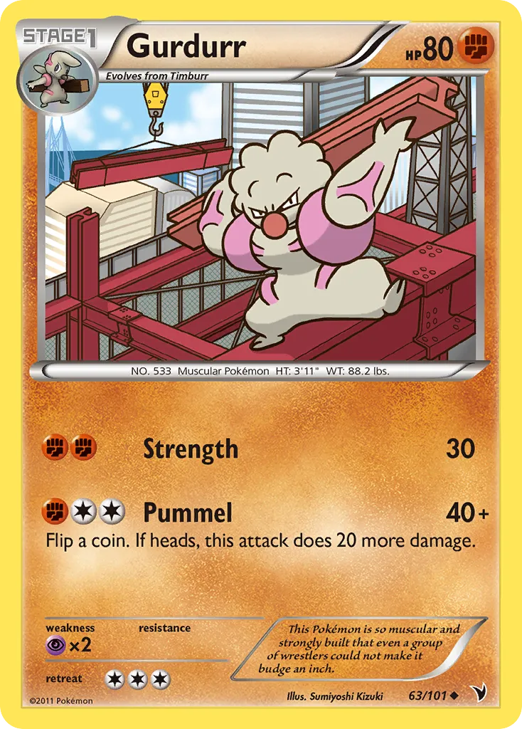 Gurdurr — Noble Victories — Pokémon