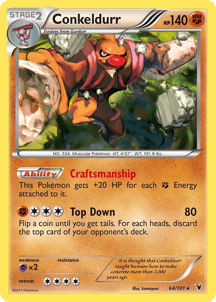 Conkeldurr — Noble Victories — Pokemon