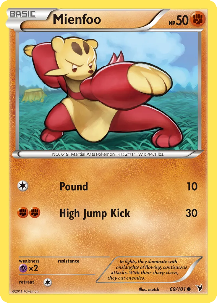 Mienfoo — Noble Victories — Pokémon