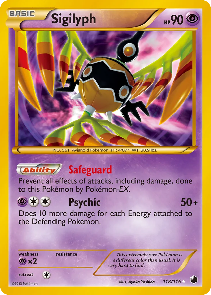Sigilyph — Plasma Freeze — Pokemon