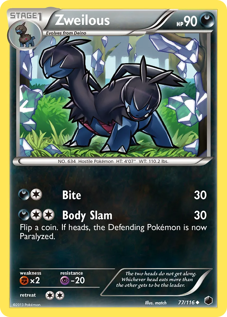 Zweilous — Plasma Freeze — Pokemon