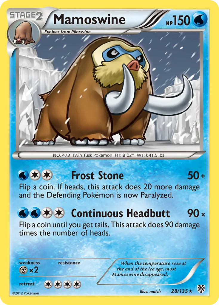 Mamoswine — Plasma Storm — Pokemon