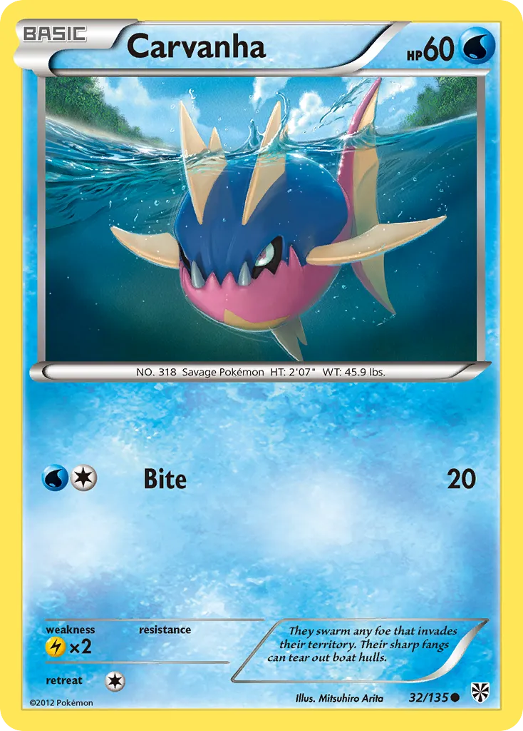 Carvanha — Plasma Storm — Pokémon