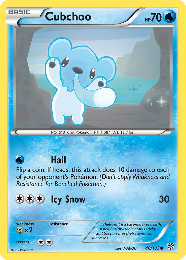 Cubchoo — Plasma Storm — Pokémon