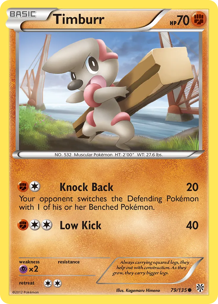 Timburr — Plasma Storm — Pokémon