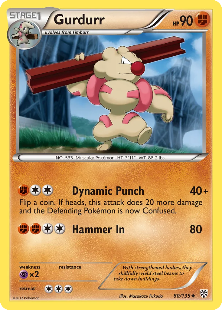 Gurdurr — Plasma Storm — Pokémon